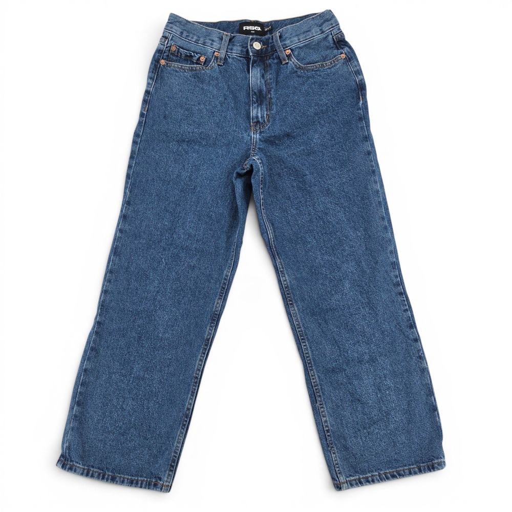 RSQ Baggy Jeans 28x30 Skater Y2K Wide Leg Loose Fit Denim Streetwear Blue